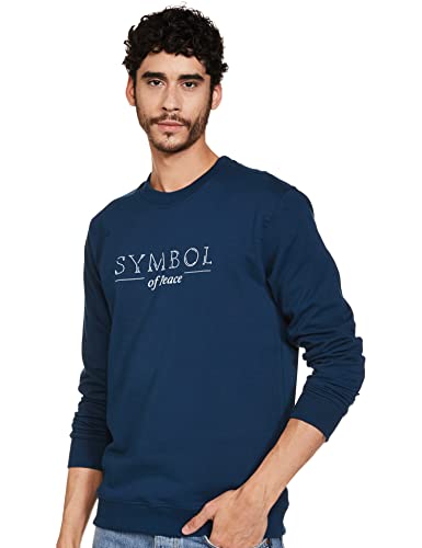Image of Amazon Brand - Symbol Men Cotton Rich Light Weight Crew Neck Sweatshirt (Regular Fit)