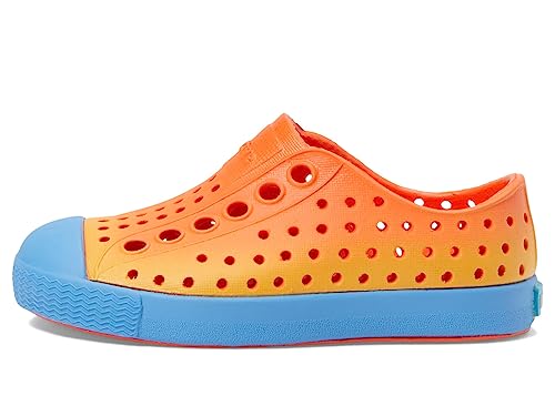 Native Shoes Kids Unisex Jefferson Sugarlite Ombre (Toddler) LaFlame Orange/Resting Blue/LaFlame Spicy Ombre 4 Toddler M4