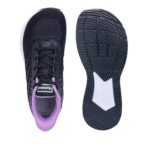 Image of MEHOTO Womens Wide Toe Box Walking Shoes Running Tennis Fashion Sneakers Casual Gym Sport Shoes for Swelling Bunion BlackPurple US 6