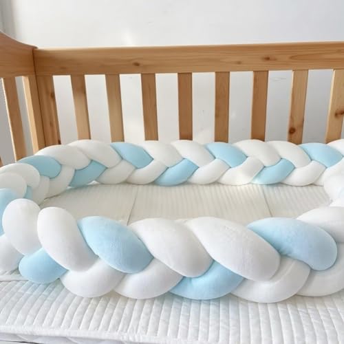 GYCS Cojines Cama Decorativos Alfombra Anticolisión Trenza Almohada De Serpiente De Nudo Parachoques Anticolisión Chichonera Cuna Adecuado Cojín Protección contra Caídas,A06,400cm