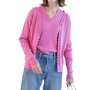 [ロペピクニック] オーガニックスイスニットカーディガン" 