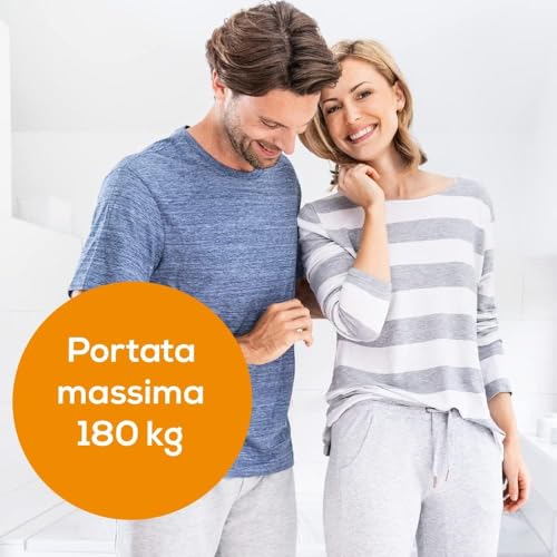 Beurer GS 235 Bilancia Pesapersone Digitale in Vetro con Superficie in Silicone Antiscivolo a Piastrella opaca e Display Magic invisibile, Spegnimento Automatico, Portata max di 180 kg, colore nero - Immagine 4