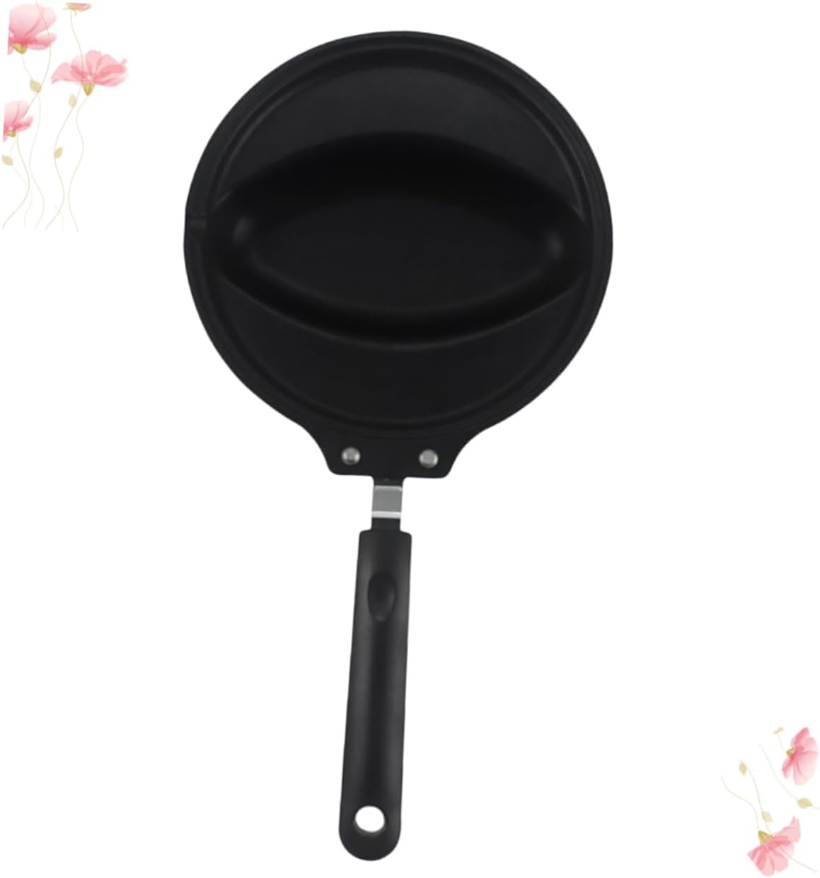 Garneck Non-stick Egg Frying Pan for Omelets and Rice Omelette Pan with Easy-grip Handle for Home Cooking Black