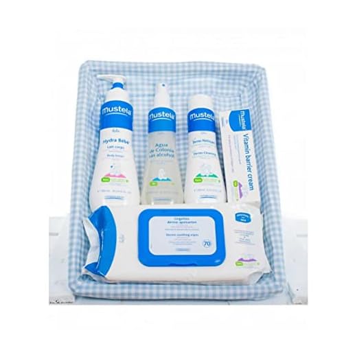 Mustela Bébé - Canastilla azul (Agua de colonia + Hydra Bébé + Vitamin barrier cream + Dermo Nettoyant + Toallitas)