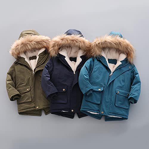 sfdgfhyf Boys and Toddler's Long Winter Coat Fleece Lined Hooded Puffer Jacket Insulated Parka Linking4