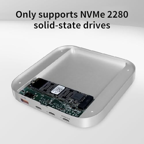 Boîtier disque solide pour mini PC avec concentrateur USB C en aluminium - 4