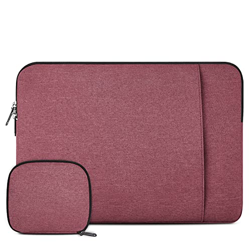 Image of Laptop Sleeve 15-15.6 Inch Tear-Resistant Laptop Case for Men Women Waterproof Laptop Bag with Accessory Bag, Pink