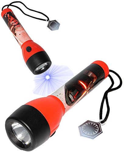 alles-meine.de GmbH Taschenlampe LED - Star War - Kylon Ren/Stormtrooper - für Kinder Lampe/Projektor mit Band & Anhänger - Licht Auto Kindertaschenlampe für Jungen & Mäd..