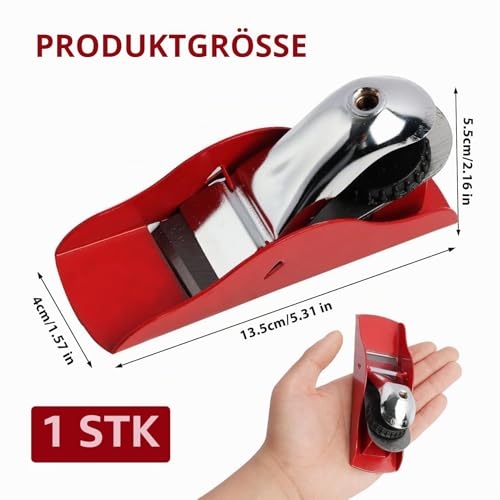 Handhobel Holzhobel, Hobel,Handhobel,Holzhobel,Handhobel Holz,Hobel Holz,Metall Handhobel aus SK5-Stahl, Verstellbar und Ergonomisch, Ideal für Holzbearbeitung