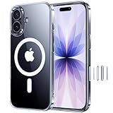 NIMASO iPhone 17 用 ケース 【MagSafe対応・カメラコントロールカバー付き・米軍MIL規格】PC背面 傷つき防止 黄変防止 指紋防止 いPhone17 ケース マグネット搭載 マグセーフ対応 耐衝撃 SGS認証 薄型 ストラップホール付き アイフォン17 対応（6.3インチ）氷星シリーズ クリア NSC25G1890