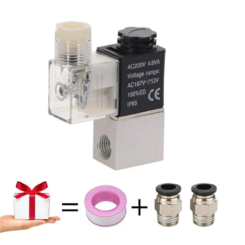 Electroválvula neumática de 2 posiciones 2V025-08 resistente para aire de 1/4 4
