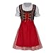 MS-Trachten Niños Dirndl Emma 3 Partes (Tinto, 116)