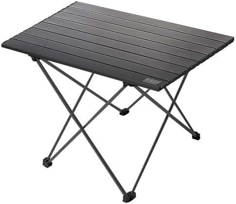 HAEGS Full Alüminyum Katlanır Kamp Masası, Piknik, BBQ, Balıkçılık, Doğa Aktiviteleri, Plaj için Kolay Taşınabilir Kompakt Outdoor Ultra Hafif Kamp Masası Büyük Boy - Siyah - Görsel 1