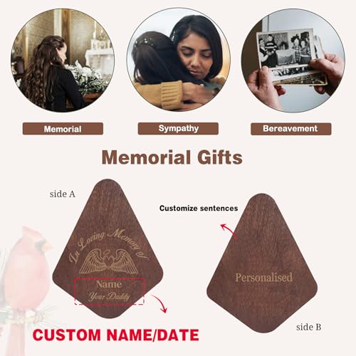 Image of ASTARIN Personalized Name Memorial Wind Chimes, Sympathy Gift for Loss of Lover Mom Dad, Bereavement Deep Tone Wind Chimes for Outside in Memory Gift, Decor Outdoor Garden Patio
