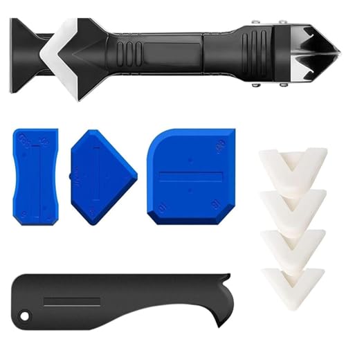 DOETYD 9PC Silicone Sealant Remover Tool Set for Kitchen and Bathroom Caulking and Grout Finishing