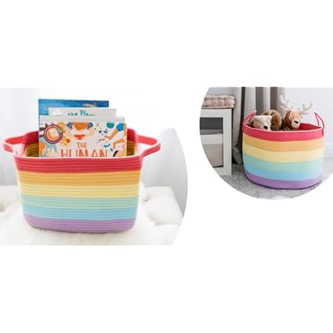 Wide Basket + Magazine Basket - RAINBOW Cover
