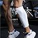 CHYLMAPHEN 1pc White Calf Support Knitting Shin Splint & Calf Protector Compression for Men Women Basketball Soccer Running for Shin Splint Relief, Recovery, Running(L)