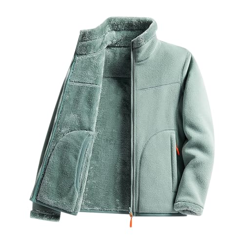 Women's Polar Fleece Jacket Full Zip 2in 1 Double-Sided Thermal Warm Outdoor Recreation Winter Coat with Zipper Pocket