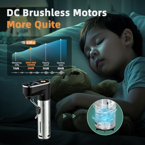 Image of Sous Vide Cooker,1300 Watts, Immersion Circulators, Sous Vide Precision Cooker,Temperature and Time Digital Display Control, Ultra-Quiet,Fast-Heating,Easy to store,IPX7 Waterproof