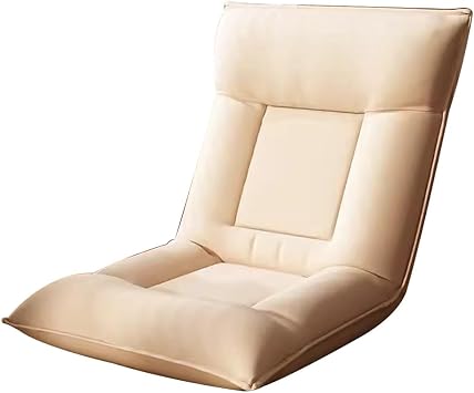 KITCISSL Lounge Chairs Recliner Chair Window Lazy Single Sofa Foldable Seat, Folding Lawn Chairs Reclining Living Room Lounge Chairs Adjustable Backrest Chair for Bedroom, Living Room Color Beige