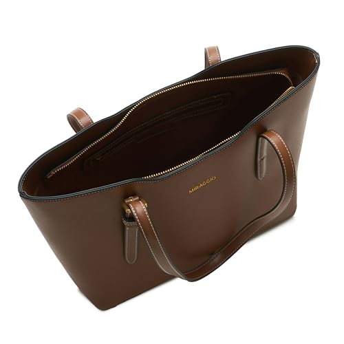 Image of Miraggio Riva 14 Inch Laptop Tote Bag For Women Office Use | Office Tote Bag With Padded Laptop Sleeve And Zipper Closure | Stylish Totes