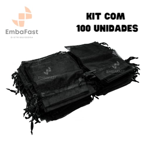 Kit 100 Saquinho Organza 10x15 Branco Saco Lembrancinha Festa Cores Embalagem Embrulho Bijuteria Joi