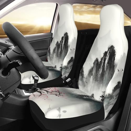 Housses de siège voiture respirantes style encre lot de 2 pour camion et SUV