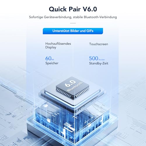 KI Echtzeit Sprachübersetzer Gerät, AI Translator & Übersetzer mit Sprachausgabe, Simultanübersetzer für 60 Sprachen, Sprachübersetzer ohne Internet, tragbares Übersetzungsgerät für Reisen, Business