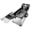 3L Deep Fryer with Basket for Home, 1300W Electric Small Deep Fryer with Temperature Control, Timer Control, View Window Lid, Stainless Steel Body for Restaurant Use