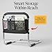 Medical king Bed Assist Rail Without Legs Bed Assist Rails for Seniors ASTM Approved Bed Assist bar with Storage Pocket Easy to get in or Out of Bed Safely with Floor Support