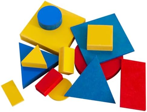 Brinquedo Pedagógico Madeira Blocos Lógicos 48 Peças Carlu