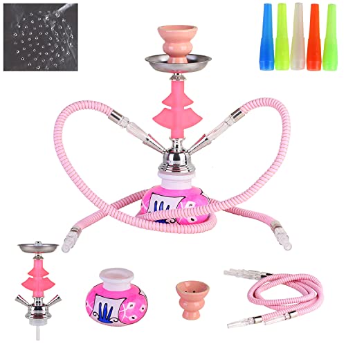 Gochoi 30,5 Cm Shisha Groß Set Komplettset Mit Hookah 2 Anschlüsse Stabilisierender Glasvasenbasis,Verbesserter Shisha… – Bild 7