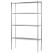 Sandusky Lee WS481274-C Industrial Welded Wire Shelving, 800lbs Capacity, 48" Width x 74" Height x 12" Depth, Chrome