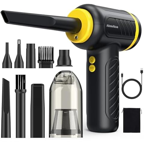 Air Duster, Perfect Replacement for Compressed Air Canisters, Keyboard Cleaner, Computer Cleaner, Cordless Air Duster, Up to 150,000 RPM, 9000mAh Duster Cover