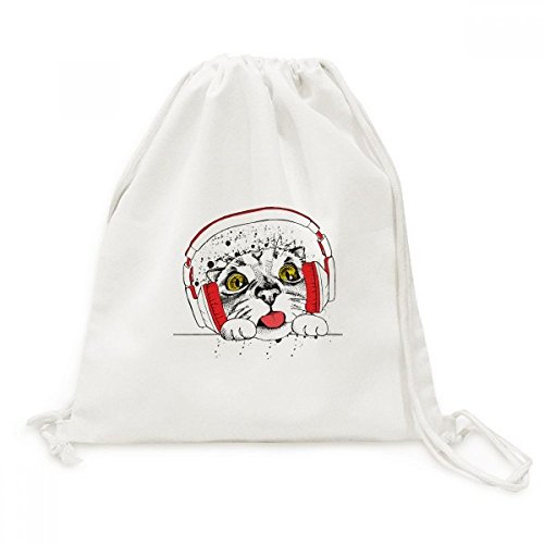 Sac de voyage chat blanc faune rouge pour vos sorties et balades nature en ville