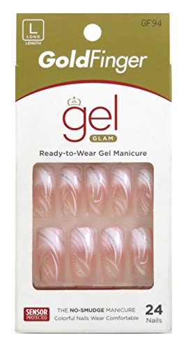 Gold Finger Posh Queen Glue-on Fashion Nails 24 ea ( Pack of 3)
