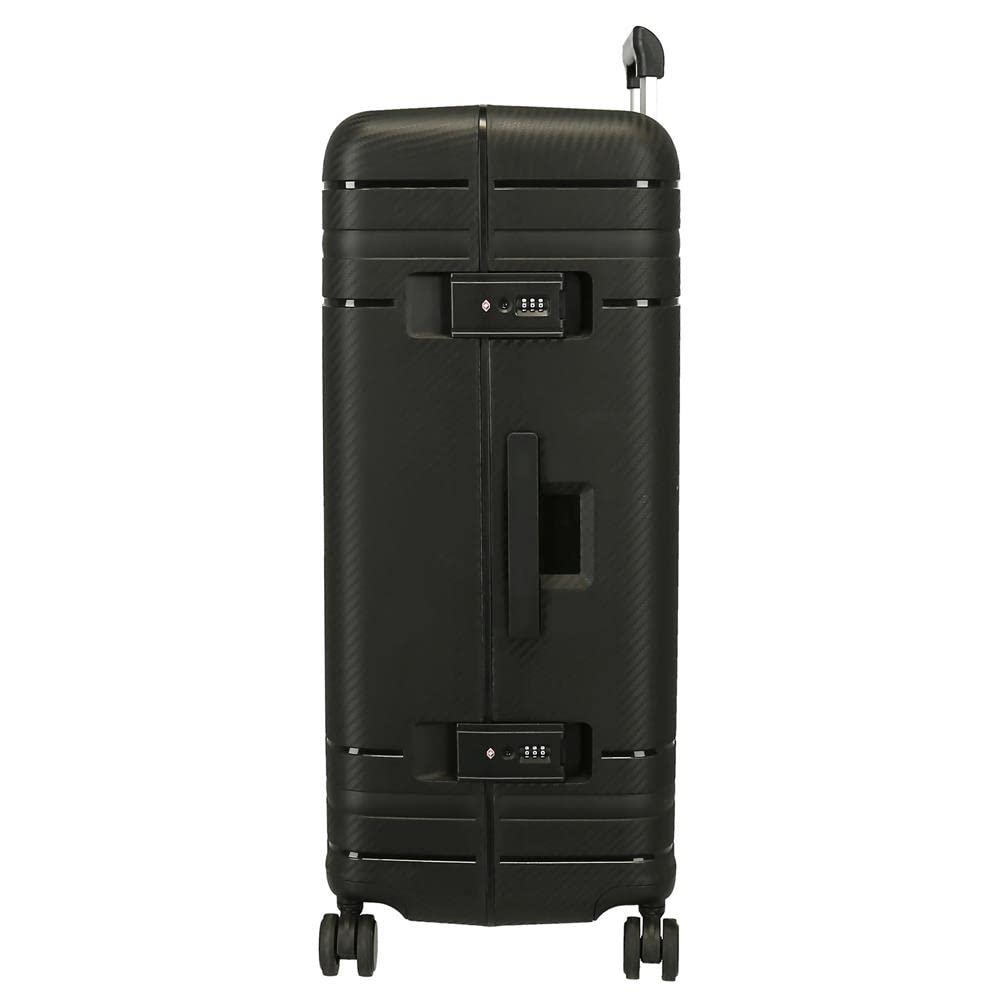 Movom Dimension Juego de Maletas Negro 55/66/75 cms Rígida Polipropileno Cierre TSA 216L 11,3 kgs 4 Ruedas Dobles Equipaje de Mano