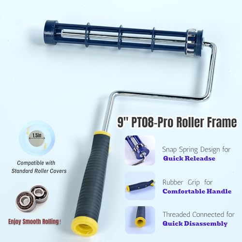 Kit de rolo de pintura - Conjunto de 8 peças com pincel de 5 cm, moldura de rolos de pintura antider