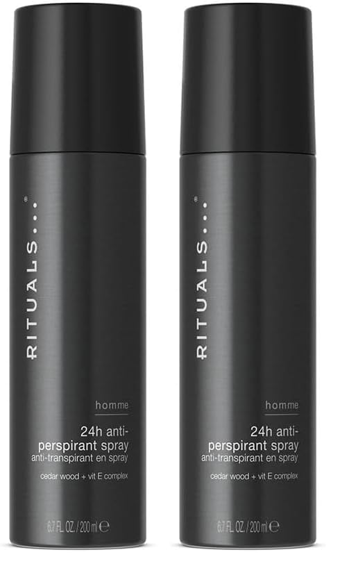 RITUALS Homme 24H Anti-Perspirant Spray, 200 ml (Packung mit 2)
