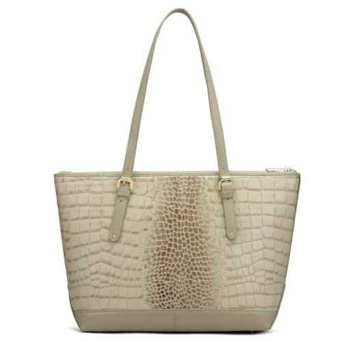 Image of Da Milano Leather Tote Bag for Women - Medium