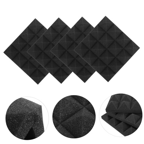 12 Piezas Paneles Acústicos de Poliuretano Negros para Pared miniatura 5