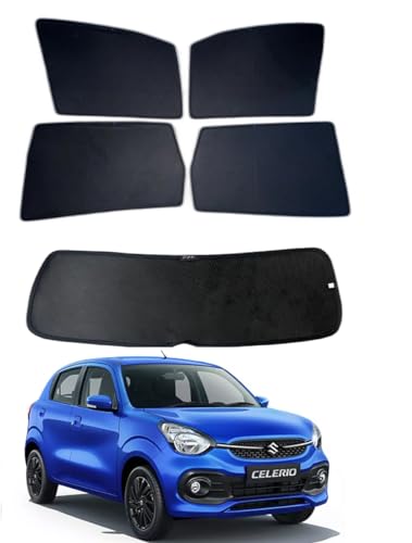 Image of Premium Car Sunshade Fix Type Non-Magnetic Curtain with Rear Dicky Curtain Set of 5pc for New Celerio 2022