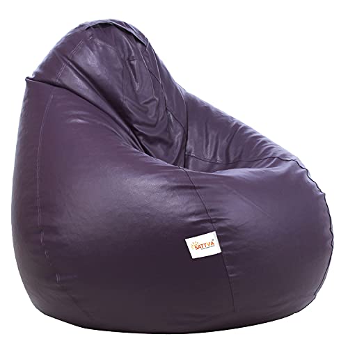 Image of Sattva Classic Teardrop Shape Bean Bag Cover (Without Beans) XL Size - Purple