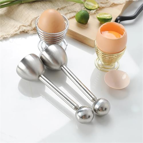Ouvre-œuf en acier inoxydable rose gold - Coupe-coquille multifonction - 3