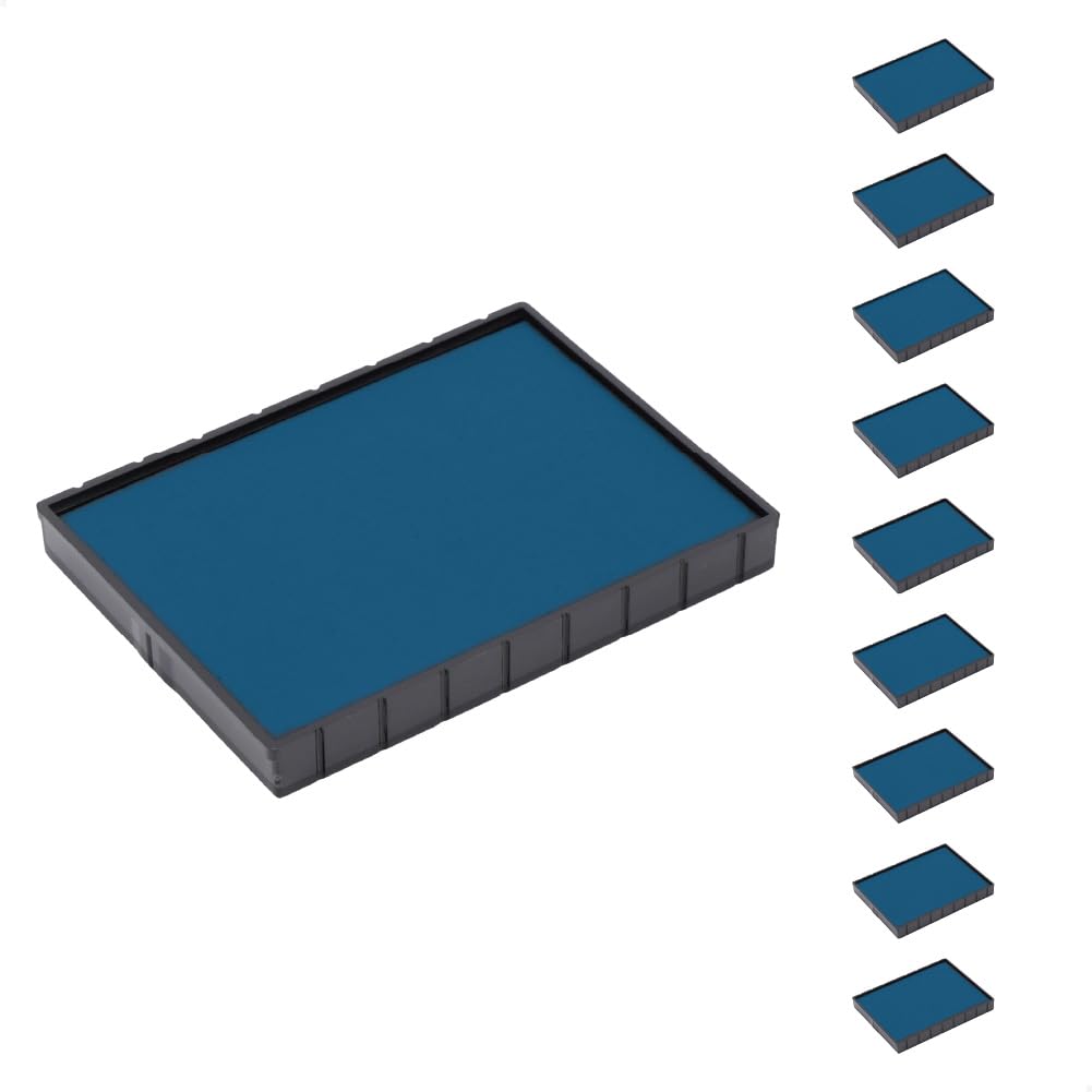 Cassetta di inchiostro per Colop Printer 55 | Cartuccia Colop E/55 (confezione da 10 - blu)