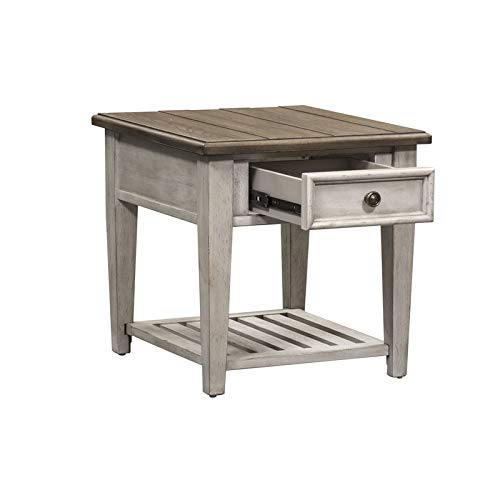 Liberty Furniture Heartland Off White Wood Drawer End Table #TOP2