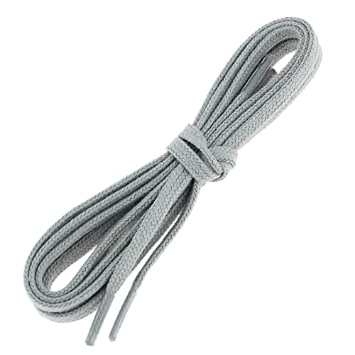 Les Lacets Français. Lacets plats et fins. 5mm, Coton. Gris cendre. 120cm FABRIQUE EN FRANCE Cover