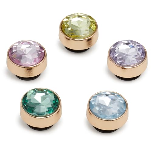 Image of Crocs Unisex's Jibbitz Bling Multi Pack, Shoe Charms, Gold and Gem, 5 Pack