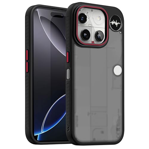 Image of V-TAN Back Cover for Nothing Phone (3) Compatible Case, Matte Finish Transparent Case, TPU, Camera Protective Shockproof Cover (Black)