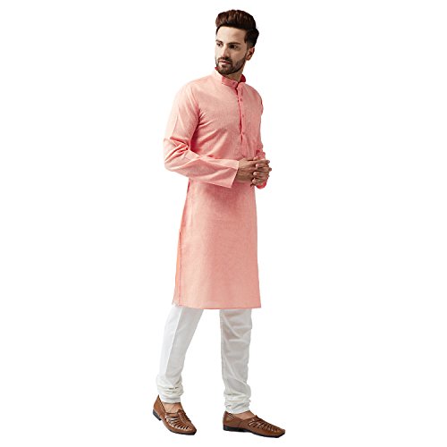 Image of SOJANYA (Since 1958, Men's Silk Blend Grey Kurta Pyjama & Silk Blend Jacket Combo